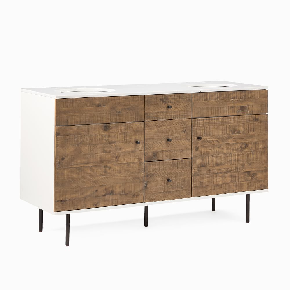 Reclaimed Wood & Lacquer Double Bathroom Vanity West Elm