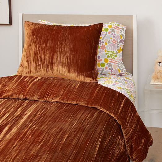 orange velvet comforter set