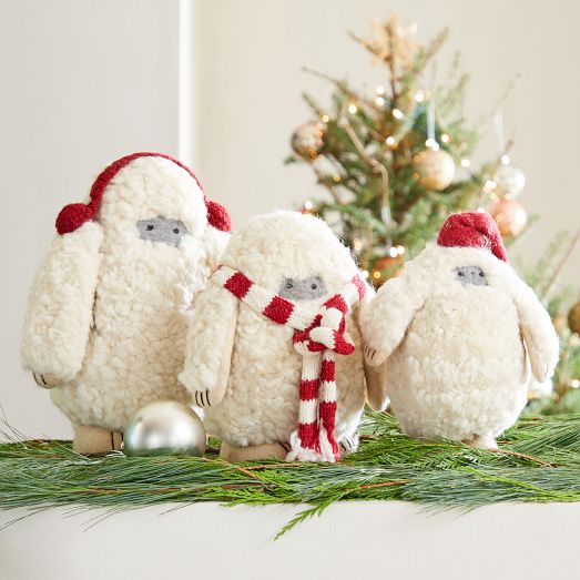 Felt Yeti Figurines