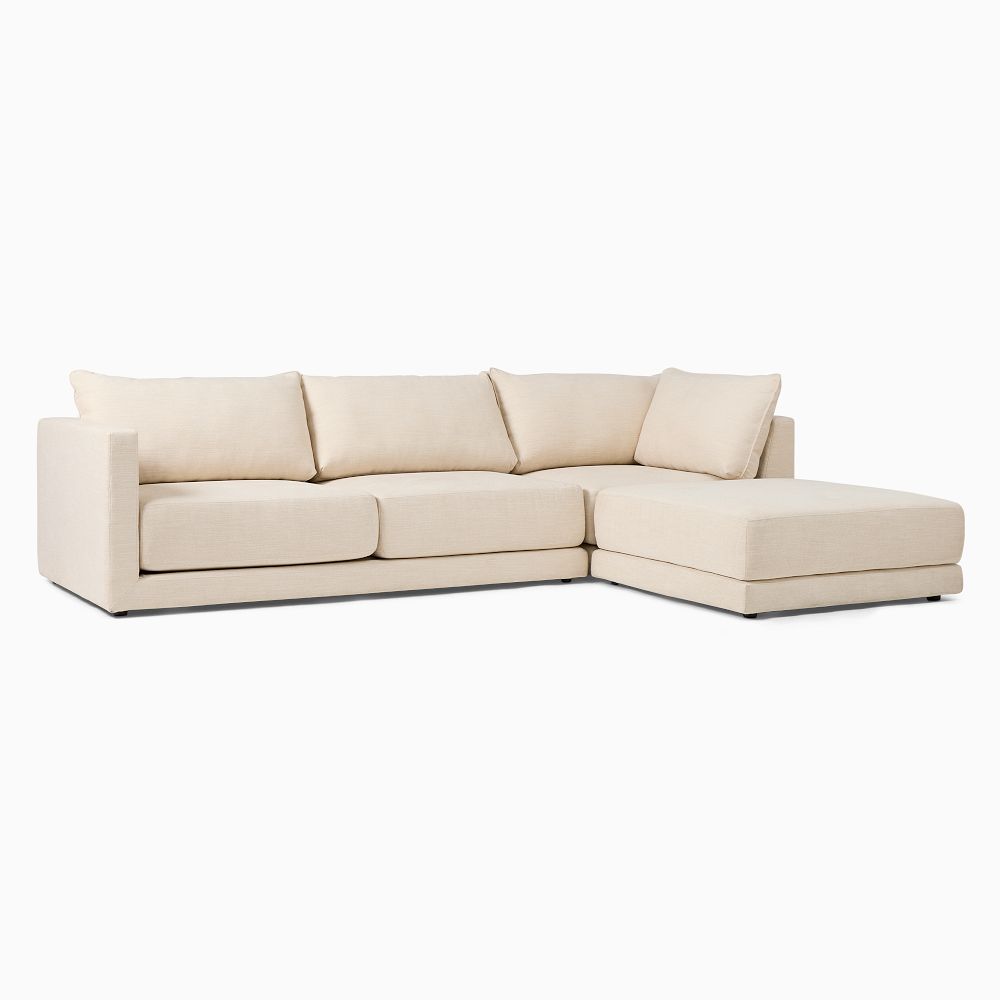 Melbourne 3Piece Ottoman Sectional (116"126") West Elm