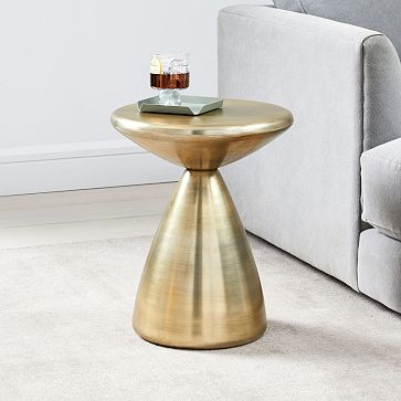 brass end table