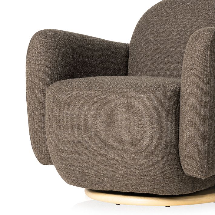 overstuffed swivel chair