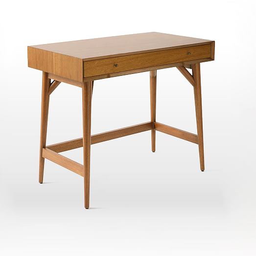 west elm mini desk mid century