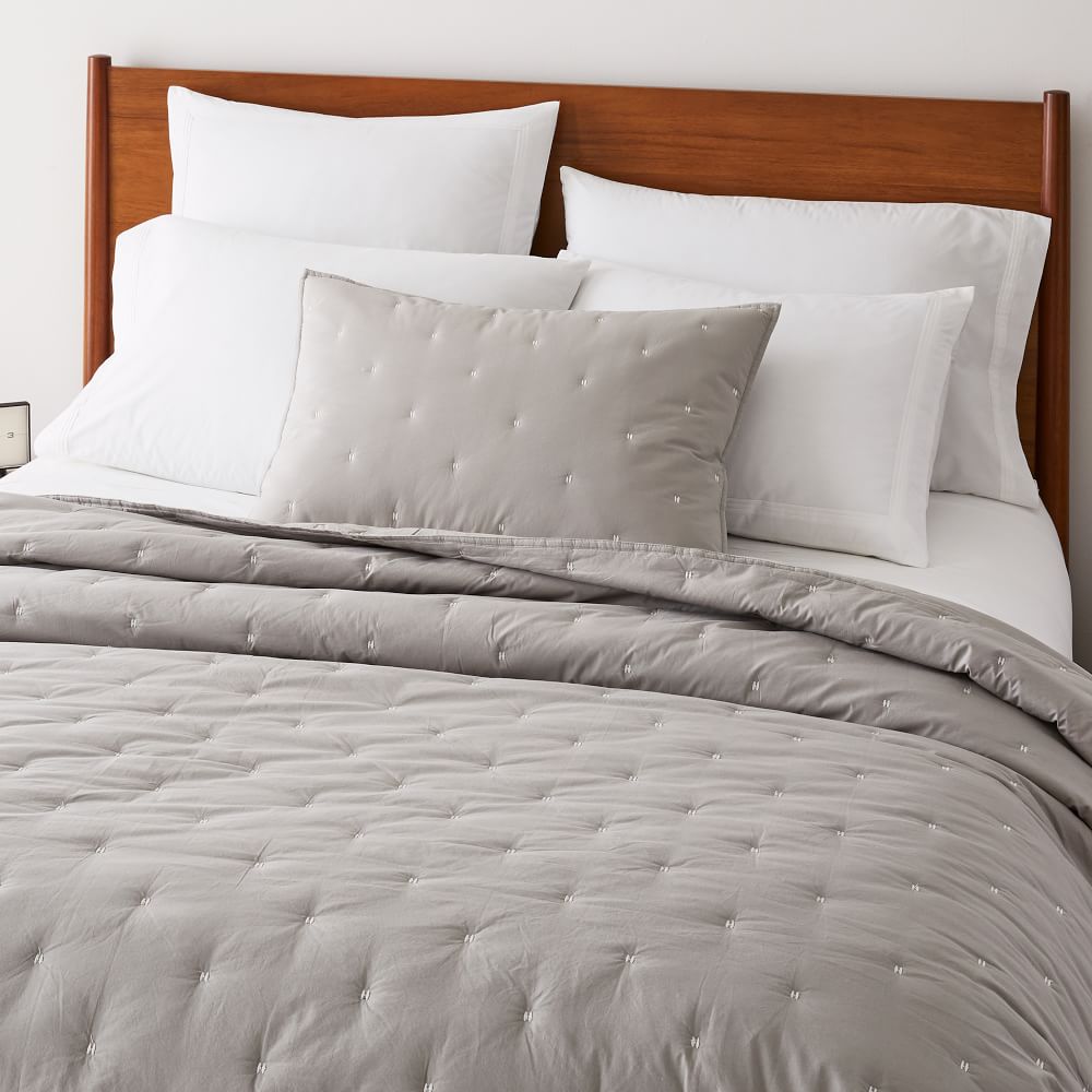 Washed Cotton Percale Quilt & Shams West Elm
