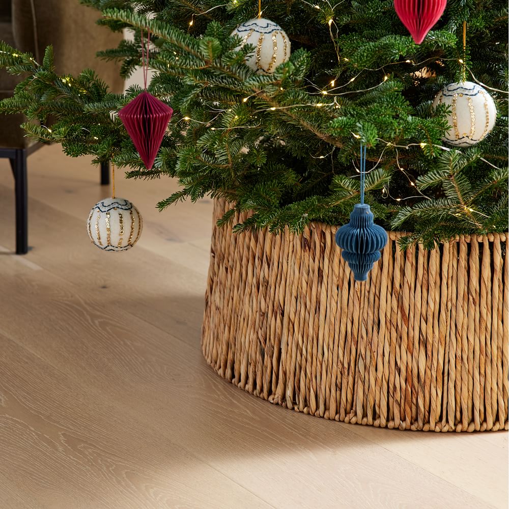 Vertical Lines Natural Weave Tree Collar West Elm