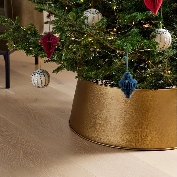 Hammered Metal Tree Collar West Elm
