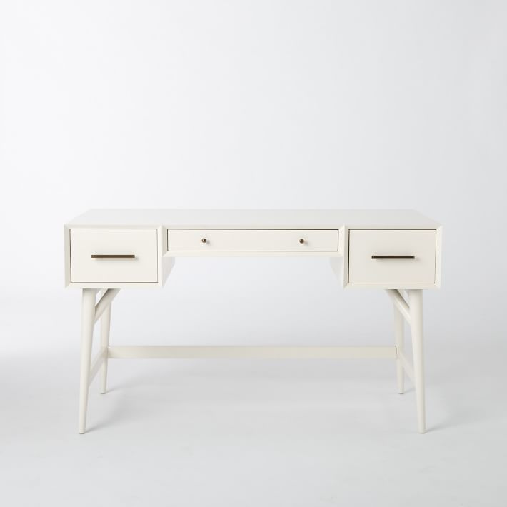 west elm white wood desk