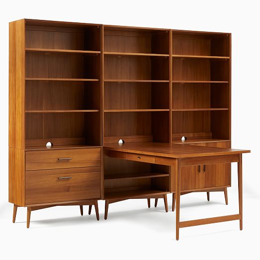 peninsula desk with hutch