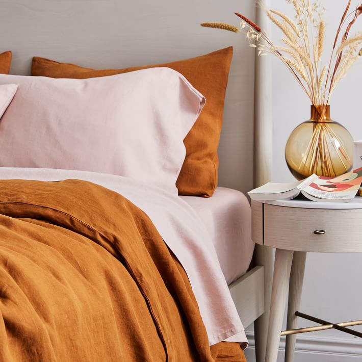 linen bedding west elm