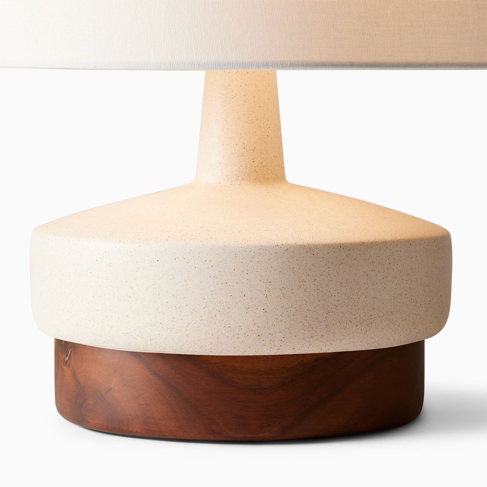 Wood & Ceramic Table Lamp (17") | West Elm