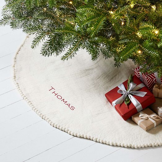 Geo Embroidered Tree Skirt West Elm