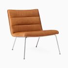 west elm angus leather slipper chair