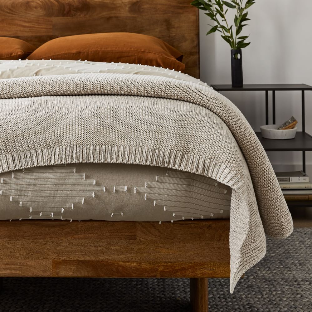 Cotton Knit Bed Blanket West Elm