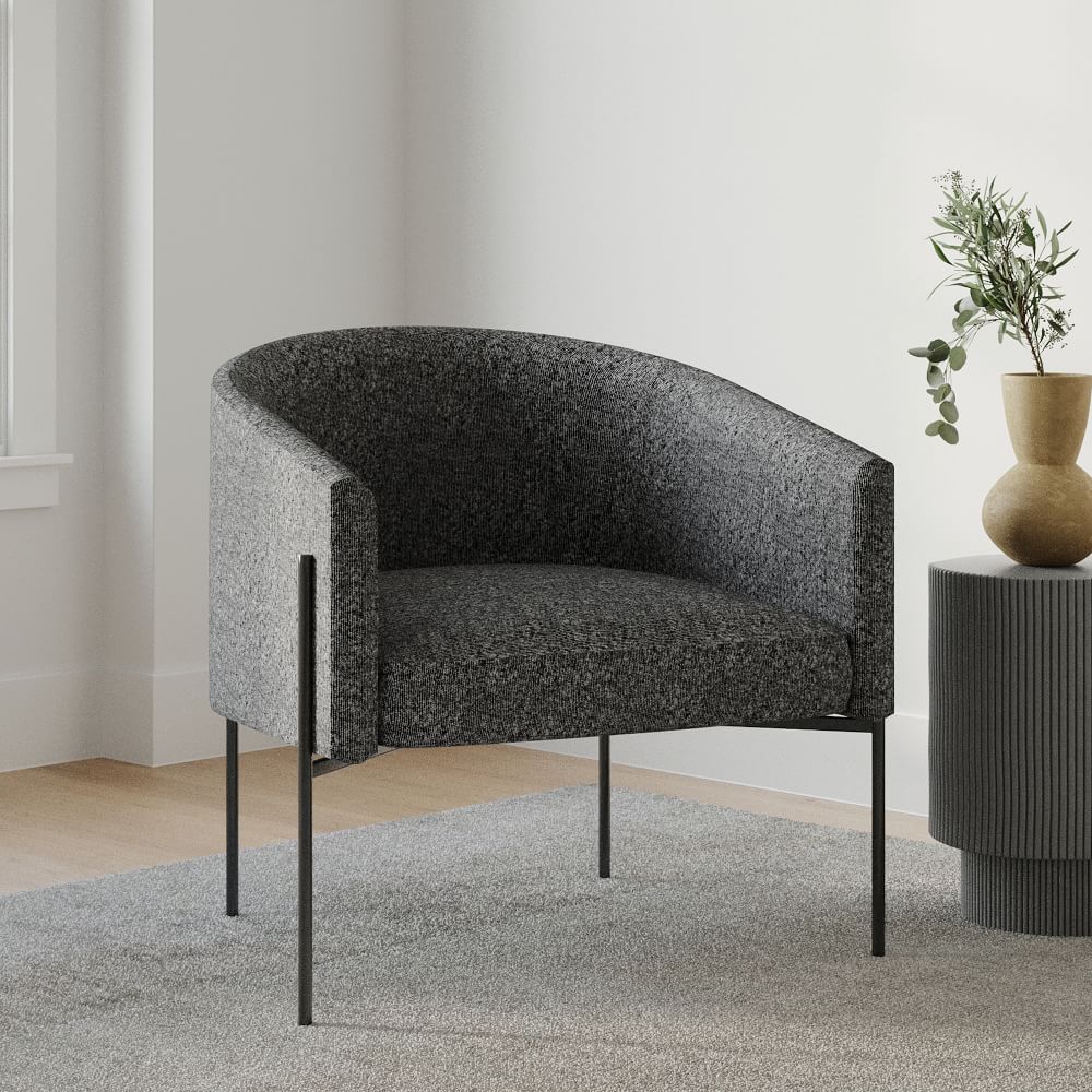 Curved Iron Legs Chair West Elm