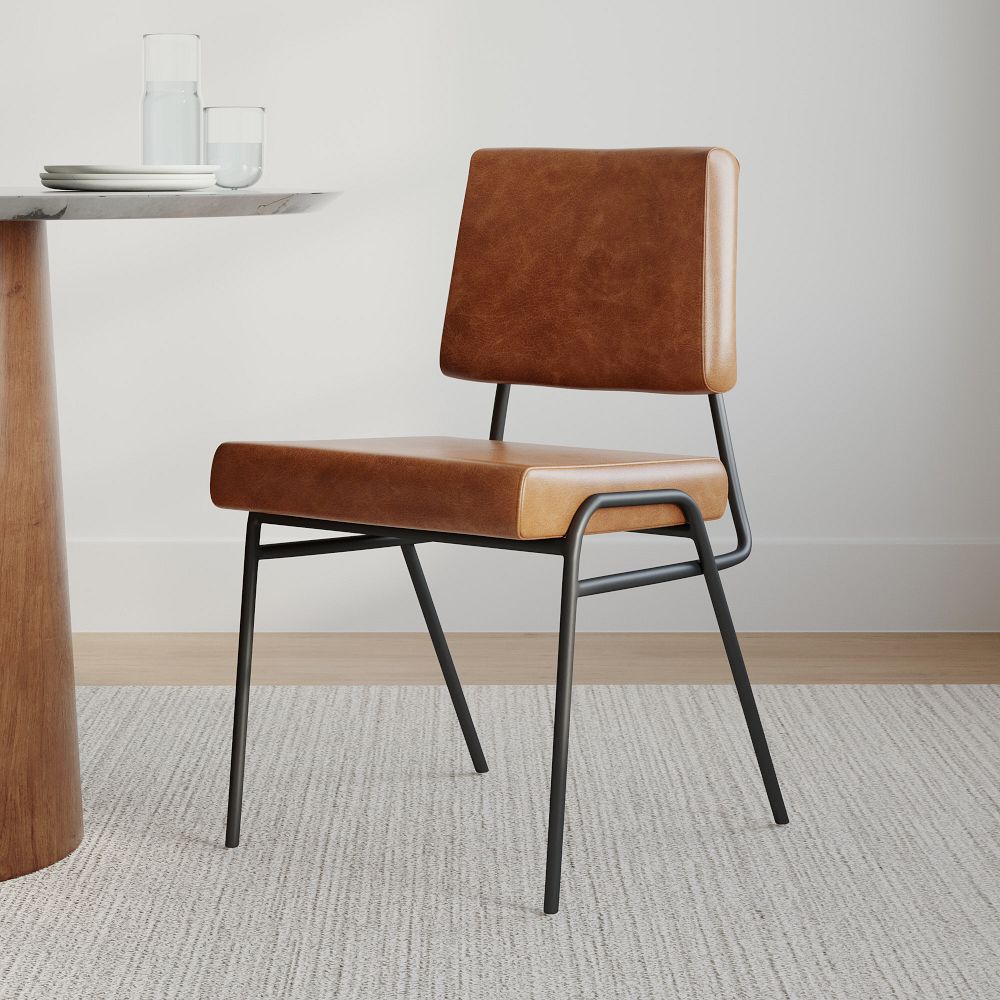 Wire Frame Leather Dining Chair West Elm