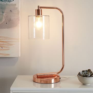 west elm copper lamp