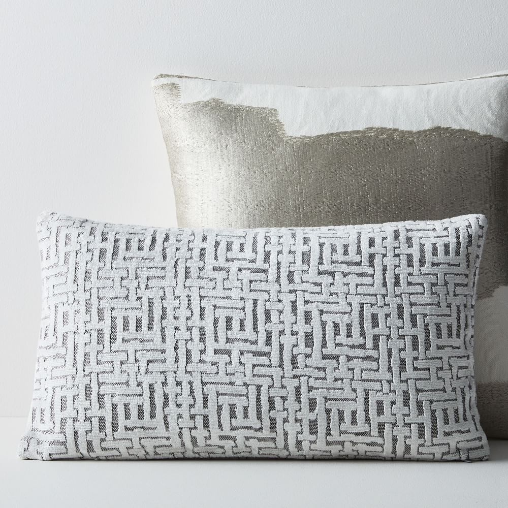 Allover Crosshatch Jacquard Velvet Pillow Cover West Elm