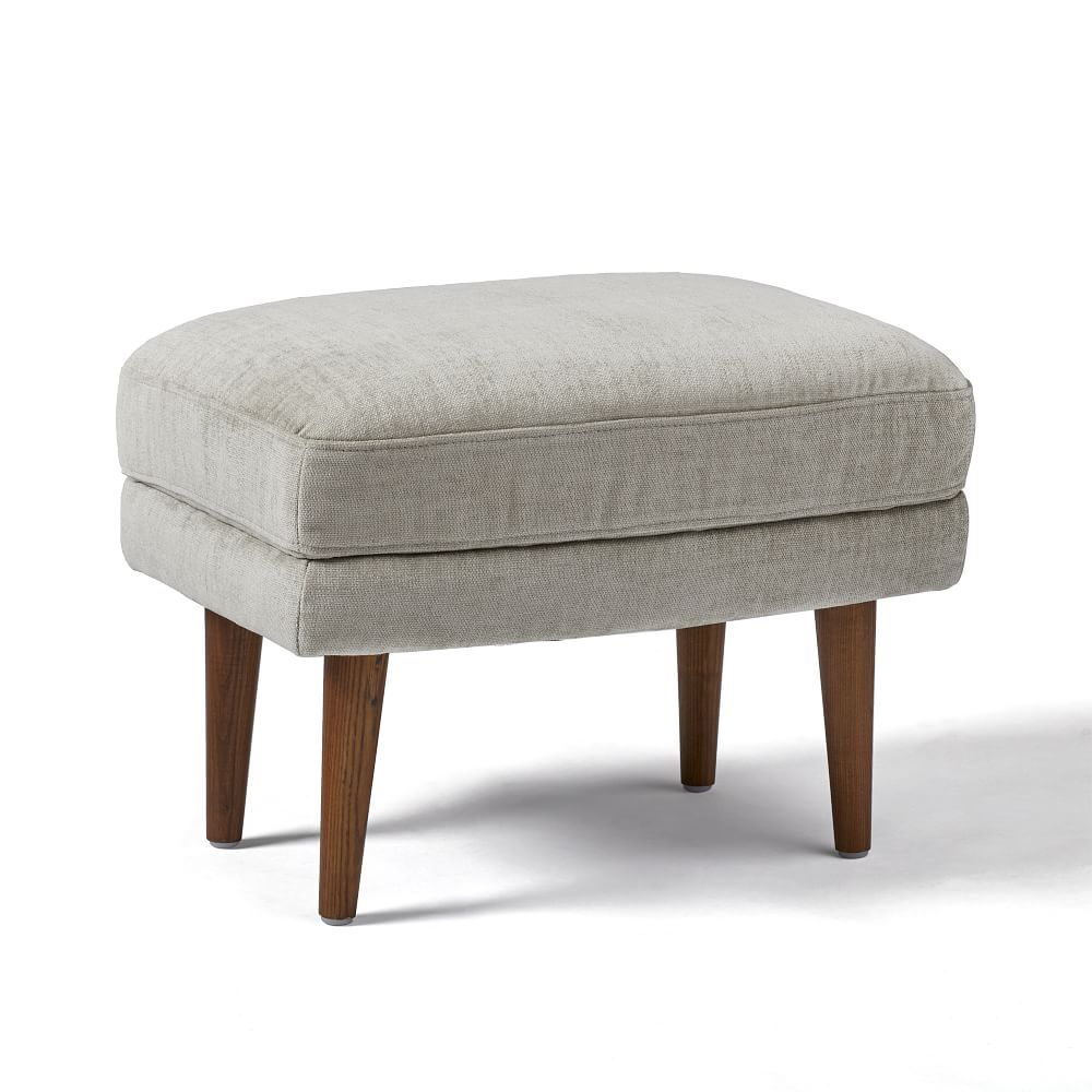 Lucia Ottoman Wood Legs West Elm