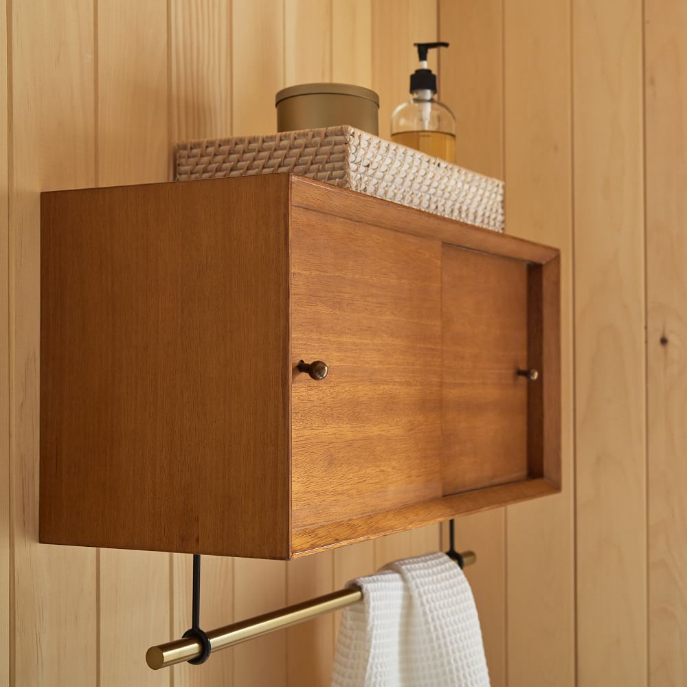 MidCentury Bathroom Storage Acorn & Antique Brass West Elm