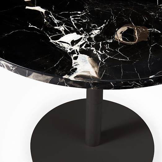 west elm black marble table