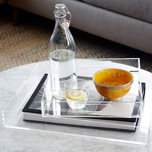 acrylic coffee table tray