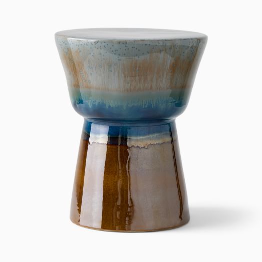 west elm blue side table