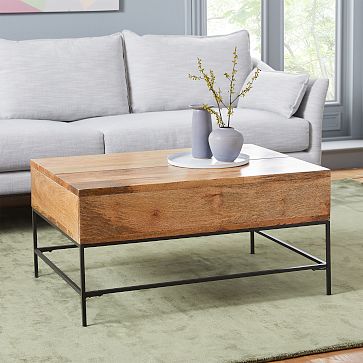 Industrial Storage Pop-Up Coffee Table (36