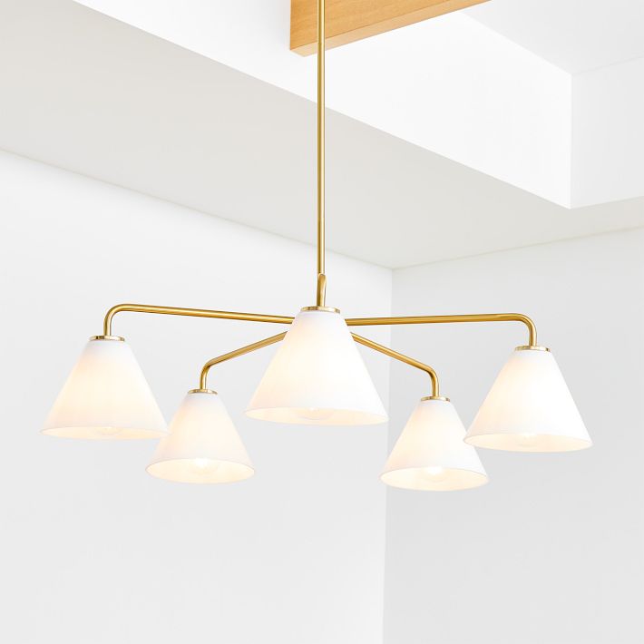 west elm sculptural 5 light chandelier