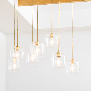 west elm 7 light chandelier