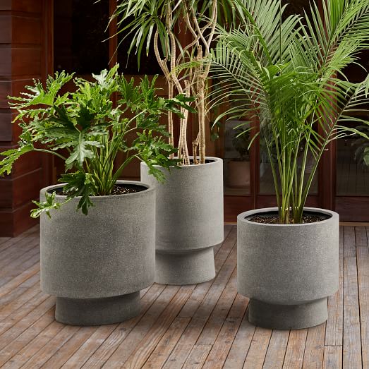 Sanibel Ficonstone Indoor/Outdoor Planters West Elm