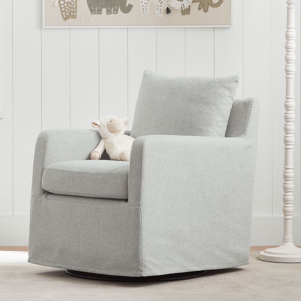 Merritt Slipcover Swivel Glider West Elm