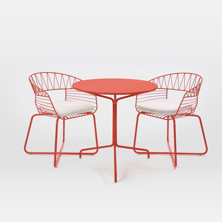 soleil metal outdoor bistro chair