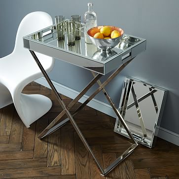 mirrored drinks table