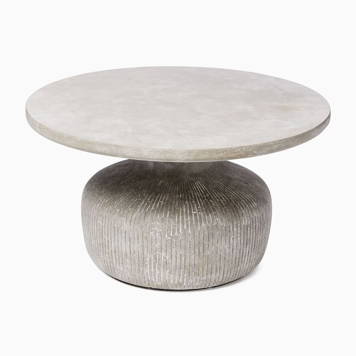 concrete drum coffee table