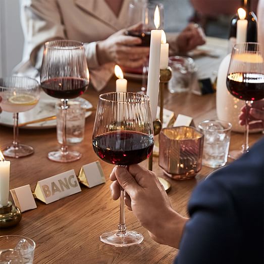 fluted red wine glasses