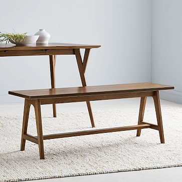 west elm table and bench