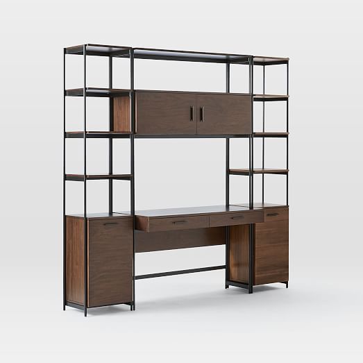 narrow bookcase desk