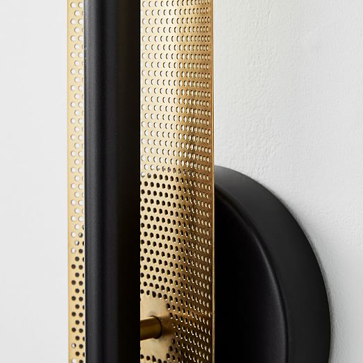 perforated wall sconce