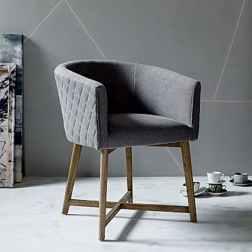 grey tub dining chair