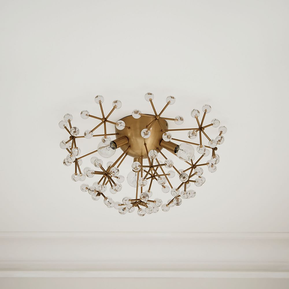 flush mount floral light fixture