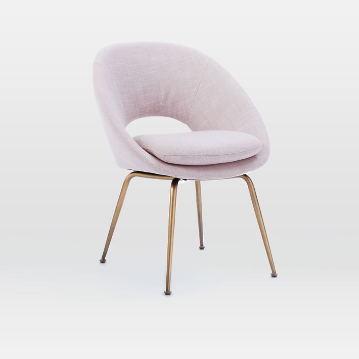 west elm dusty blush chair