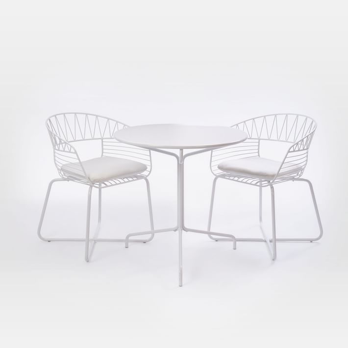 soleil metal outdoor bistro chair