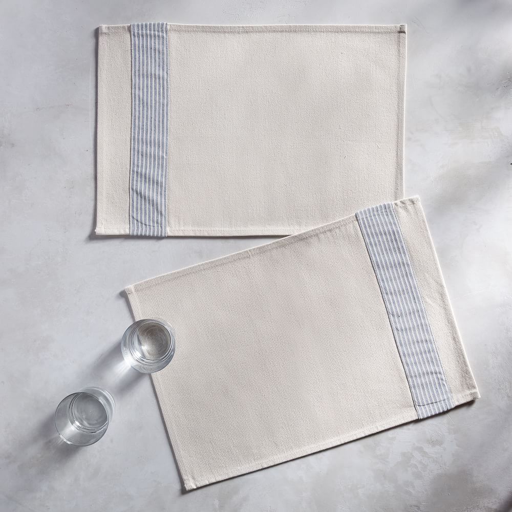 west elm & Whole Foods Market® Placemats (Set of 2) Vertical Stripes