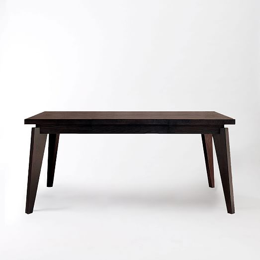 west elm angled leg expandable dining table