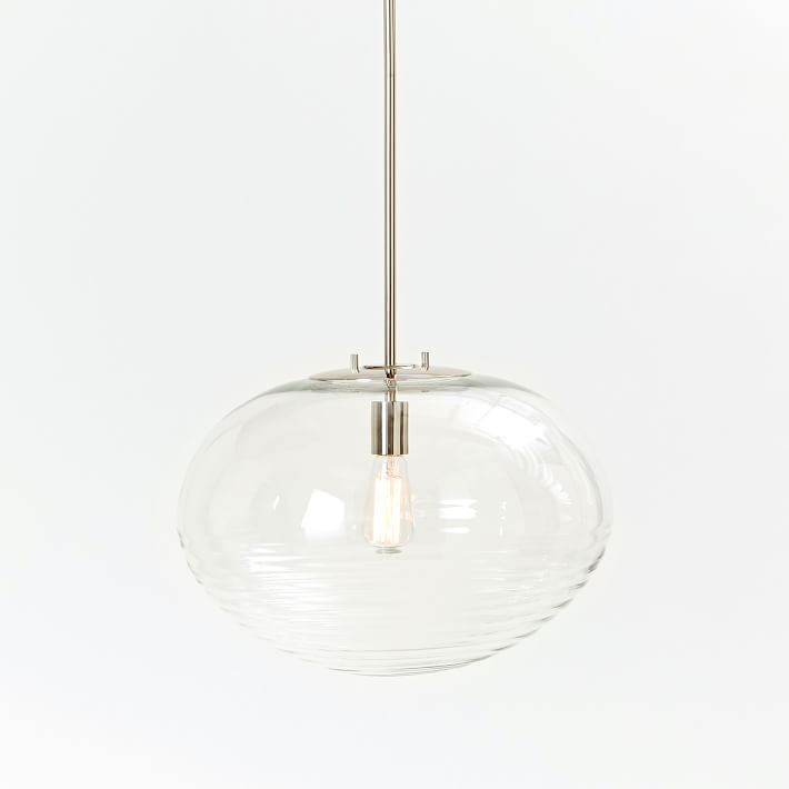 west elm ripple glass pendant