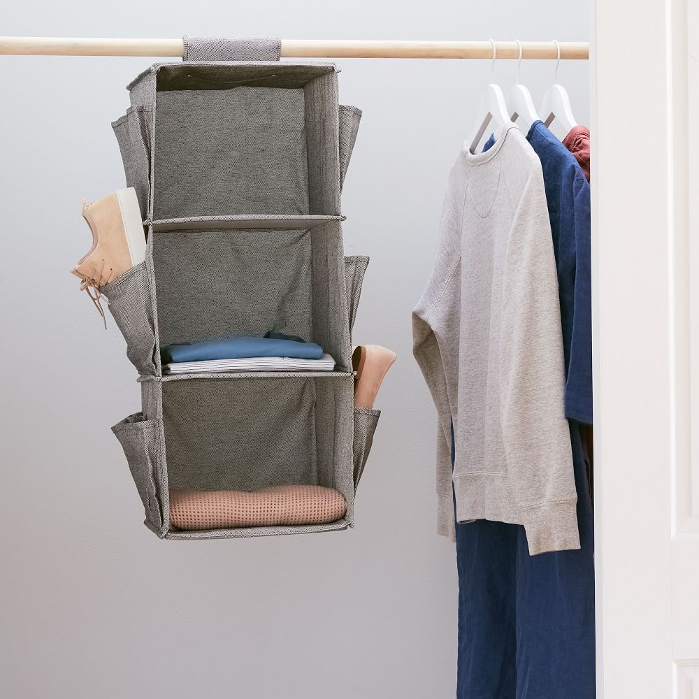 Soft Closet Storage - Hanging Closet Organizer & Shoe Pockets | West Elm