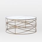 west elm brass glass coffee table