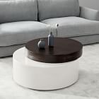 west elm stacked disk storage coffee table