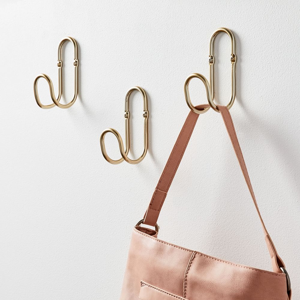 Loop Metal Wall Hooks (Set of 3) West Elm