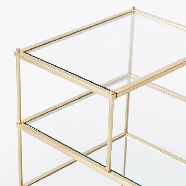 west elm gold glass side table